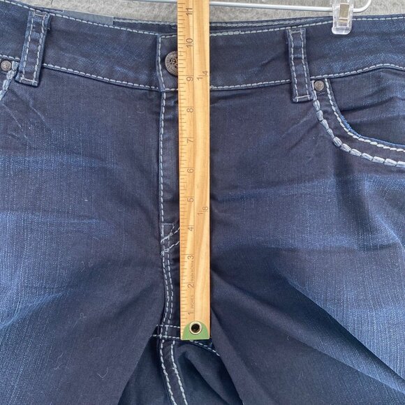 Silver Jeans Womens 20 Plus Suki Blue Dark Wash Bootcut Contrast Trim Curvy NWT - Picture 10 of 13